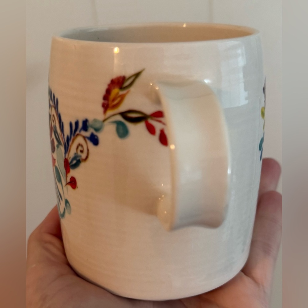 Anthropologie Petal Palette Monogram Letter B Initial Mug Starla M Halfmann Cup - Picture 2 of 6